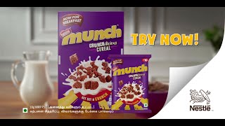 Nestlé MUNCH Breakfast Cereal  GET SET amp CRUNCH  Tamil  15 Sec [upl. by Horatia]