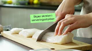 Hvordan bake skrei  Godfisk [upl. by Ahseat]