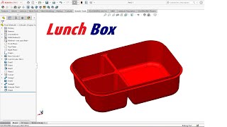 Create Lunch Box  Solidworks Tutorial [upl. by Trill]