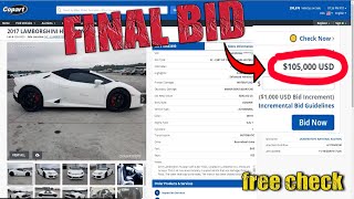 How to get the Final Bid Price of a Car at Copart THE FREE WAY [upl. by Mina]