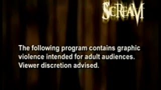 SCREAM TV Channel Bumper and Graphic Violence Advisory [upl. by Esyle620]