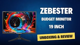 Zebester Monitor  19 inch  Unboxing  Review  Under INR 2200 [upl. by Elades]