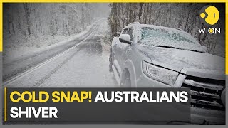 Australia witnesses cold weather snow amp flight cancellations  WION Climate Tracer [upl. by Jat]