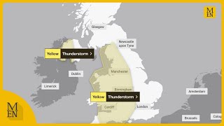 UK set to be hit by thunderstorms as weather warnings issued [upl. by Marabel]