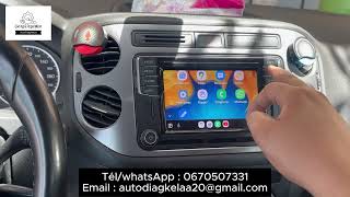 VW Tiguan 2015 Activation Carplay Android Auto GPS Commande VocaleLogos Stations 📞 0670507331 [upl. by Trant]