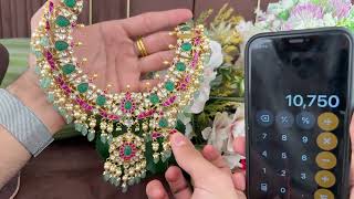 Latest NecklaceEarrings Jewellery Collections live necklace bridaljewelry [upl. by Colvert]