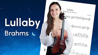 Lullaby Brahms Wiegenlied Violin Tutorial [upl. by Bernhard]