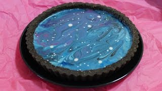 No Bake Galaxy Cheesecake Tarte Easy Recipe ギャラクシーマーブルチーズケーキタルト 簡単 レシピ [upl. by Karlie]