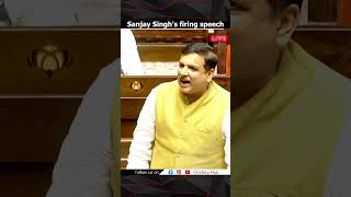 Fiery speech in parliament Sanjay Singhs firing speech in parliamentparliamentsession sansadtv [upl. by Odla]