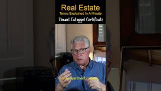 Tenant Estoppel Certificate  Real Estate Terms Explained In A Minute shorts [upl. by Allain720]