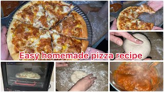 Easy Homemade Pizza Recipe Pizza Dough recipe [upl. by Jermyn]