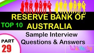 reserve bank of australia top interview questions and answers for freshers experienced videos [upl. by Huan]