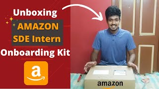 Unboxing the Amazon SDE Intern Onboarding Kit  Which Laptop do Interns get [upl. by Seana118]