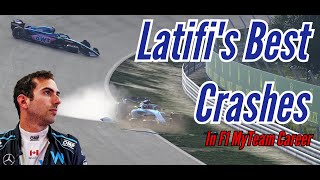 Nicholas Latifi causing crashes for 2 minutes F1 MyTeam 🎮 [upl. by Hcib]