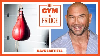 Dave Bautista Shows Off His Home Gym And Fridge  Gym amp Fridge  Mens Health [upl. by Kiker930]