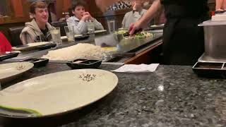 Cross country dinner at hibachi in Fairfield NJ [upl. by Idurt884]