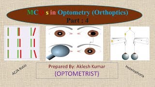 MCQ in Optometry Orthoptics part 4 [upl. by Akinom]