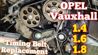 How to Replace Timing Belt OPEL Vauxhall 18 16v [upl. by Hoover]