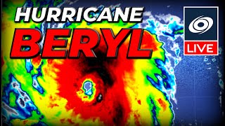 Destructive Hurricane Beryl reaches the Windward Islands  Live Coverage [upl. by Drhcir632]