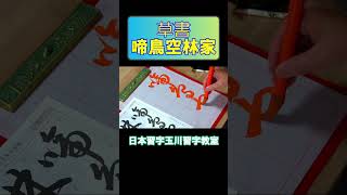 草書「啼鳥空林の家」 shorts 日本習字 calligraphy 書道 アート japanesecalligraphy 草書 [upl. by Wey]