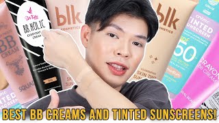 MY FAVORITE AFFORDABLE BB CREAM AND TINTED SUNSCREEN UNDER 500 PESOS OILY SKIN FRIENDLY [upl. by Eejan]