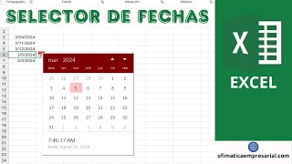 Cómo Insertar un 📅 CALENDARIO o SELECTOR DE FECHAS 📅 en Excel [upl. by Sonni]