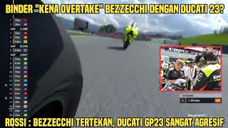 Edan Binder quotKena Overtakequot Bezzecchi Valentino Rossi  Bezzecchi Ducati GP23 Sangat Agresif [upl. by Ayouqat295]