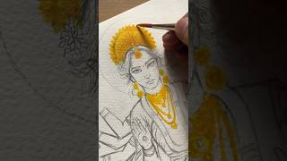 Day 3 of Navratri  Maa Chandraghanta madurga maachandraghanta navratri drawingshorts [upl. by Dutch]