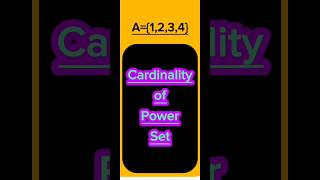 Cardinality of power set 👍 mathshorts cardinalityofset [upl. by Myrtie]