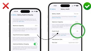 How To Check Battery Cycle Count in Battery Health iPhone  How to See Battery Cycle Count iOS 17 [upl. by Clementis525]