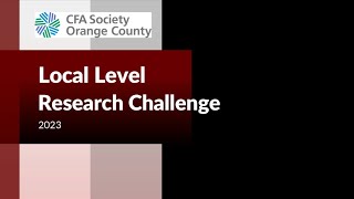 CFAOC Research Challenge 2023 [upl. by Adnoek]