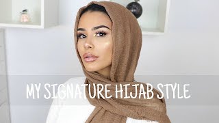 HOW I WEAR MY SIGNATURE HIJAB STYLE  HABIBA DA SILVA [upl. by Angie]