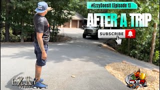 EzzyDoesIt Unloading and Dropping a 2 Car Trailer Episode 1 [upl. by Naashom127]