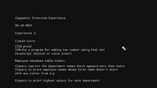 Latest Capgemini interview experiences  2 interview experiences from 2024 passedout [upl. by Gurias]