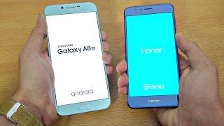 Samsung Galaxy A8 2016 vs Huawei Honor 8  Speed Test 4K [upl. by Yellhsa408]