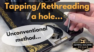 Tapping or rethreading a screw hole  A very unconventional methoddid it work [upl. by Soule936]