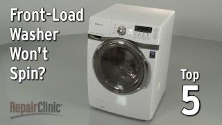 FrontLoad Washer Won’t Spin — Washing Machine Troubleshooting [upl. by Nytsuj]