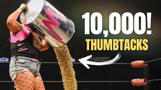 WWE Superstar Uses 10 Thousand Thumbtacks [upl. by Ylebmik]