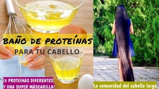 Baño de proteínas para el cabello 5 proteínas naturales y súper mascarilla [upl. by Lanod295]