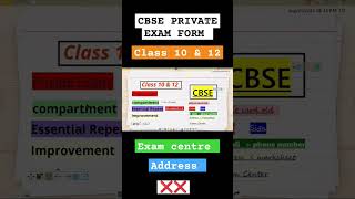 CBSE PRIVATE EXAM FORM 2025  COMPARTMENT  ESSENTIAL REPEAT  IMPROVEMENT cbse cbseprivateexam [upl. by Eteragram61]