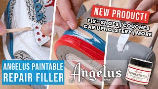 Easily Repair Shoes Couches Seats and More  Angelus Paintable Repair Filler [upl. by Engud659]