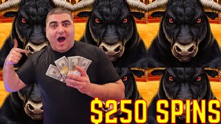 High Stakes Gambling On High Limit Slots  250 Spin JACKPOTS [upl. by Nilreb969]