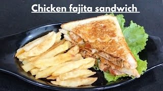 Chicken Fajita Sandwich Recipe By Pot And Pan Cooking [upl. by Friede889]