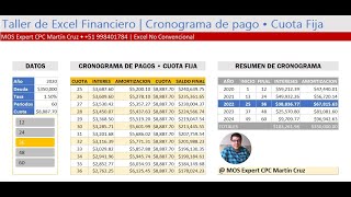 💥Excel Financiero💥 • Cronograma de Pagos  Cuota Fija [upl. by Labotsirc]