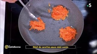 Coup dfood  Rösti de carottes sauce mielcumin [upl. by Xino]