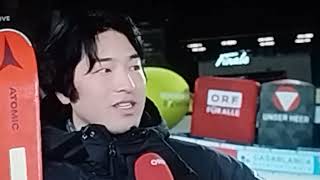 Kato Seigo Interview Riesentorlauf Schladming 2024 [upl. by Ennaer858]