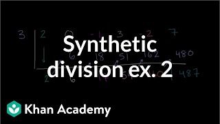 Synthetic division example 2  Polynomial and rational functions  Algebra II  Khan Academy [upl. by Yancy]