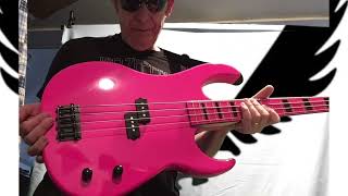 Dean Custom zone in fluorescent pink bass guitar demo and review￼ [upl. by Irrem]