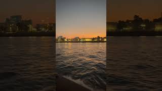 Sunset in Dubai Creek shorts dubai sunset cruising walkingtour [upl. by Vachell864]