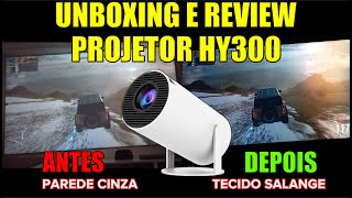 REVIEW PROJETOR HY300  SUPER DICA DE COMO AUMENTAR O BRILHO E CONFIGURAÇÕES DE IMAGEM [upl. by Suanne]